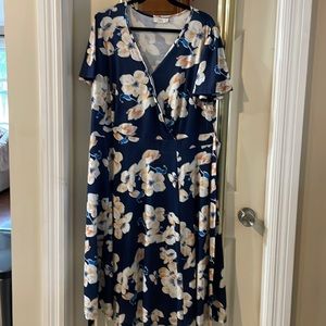 Blue floral dress